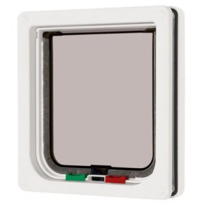4 Way Locking Cat Flap White 16.5x17.4cm