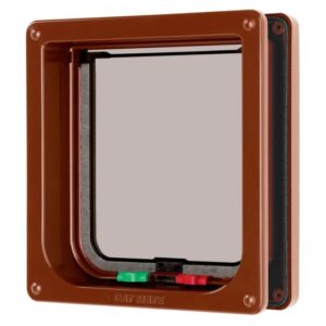 4 Way Locking Flap & Liner Brown 16.5x17.4cm