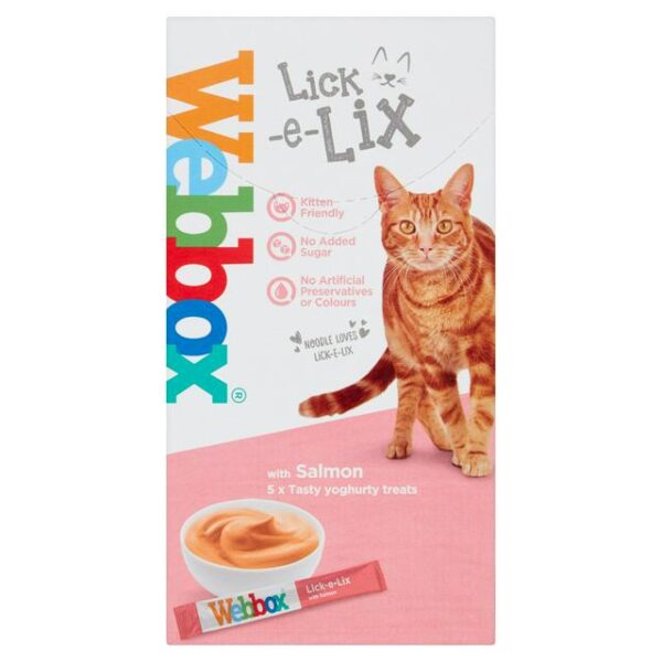 Webbox Cats Delight Lick-e-lix Cat Treats Salmon 5x15g