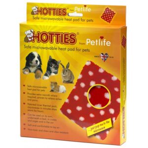 Hotties Microwavable Pet Warmer With Red & White Polka Dot Cover