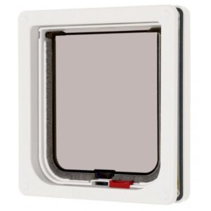 Lockable Cat Flap White 16.5x17.4cm