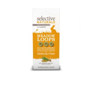 Selective Naturals Meadow Loops With Timothy Hay & Thyme - For Rabbits (80g)