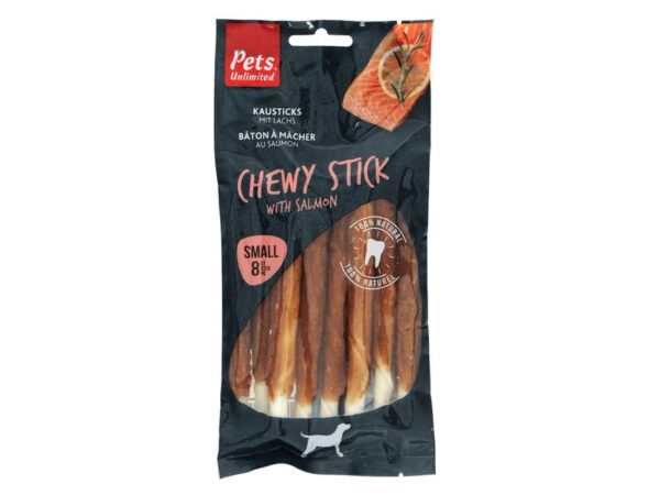 Pets Unlimited Chewy Sticks - With Salmon (8pc)