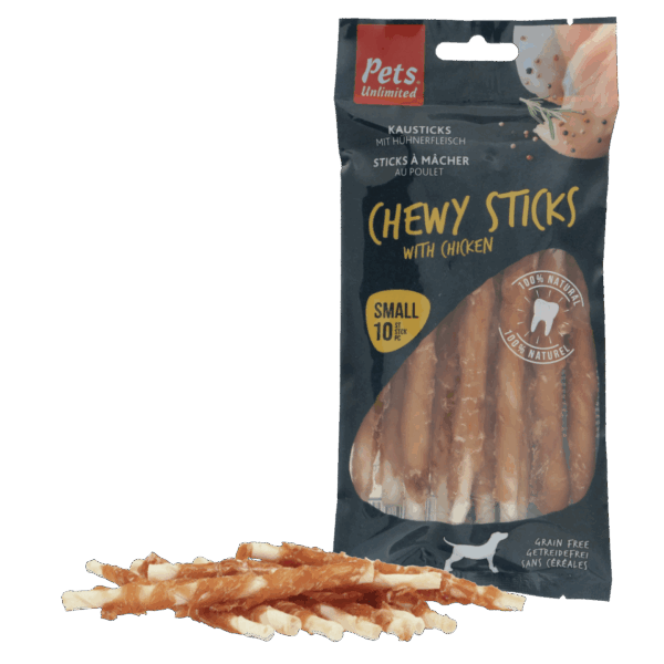 Pets Unlimited Chewy Sticks - With Chicken (10pc)