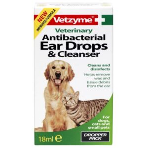 Vetzyme Pet Anti-bacterial Ear Drops & Cleanser 18ml