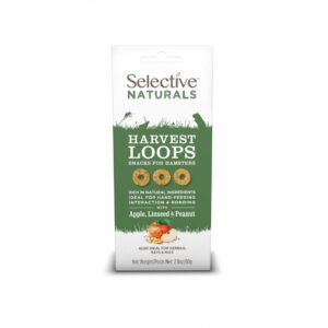 Selective Naturals Harvest Loops With Apple, Lineseed & Peanut - For Hamsters (80g)