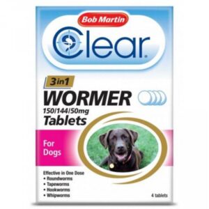 Bob Martin 3 In 1 Dewormer Upto 40kg 4 Tablets