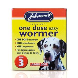 Johnson’s Veterinary Dog Easy Dose Wormer Tablets – Size 3 (Large)