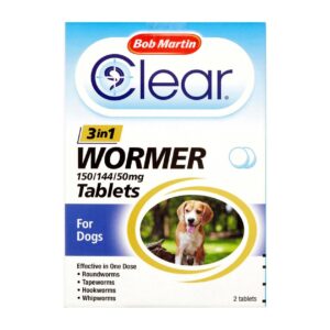 Bob Martin 3 In 1 Dewormer Upto 20kg 2 Tablets