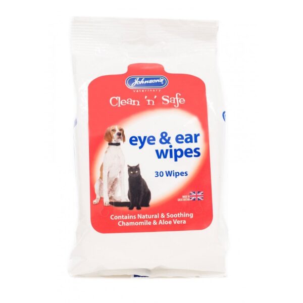 Johnson’s Veterinary Clean 'n' Safe Eye & Ear Wipes 30pk