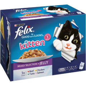 Felix As Good As It Looks Kitten Mixed 12X100G