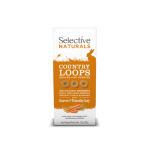 Selective Naturals Country Loops With Carrot & Timothy Hay - For Rabbits (80g)