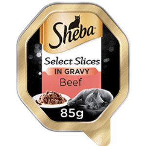 Sheba Tray Select Slices With Beef In Gravy 85g