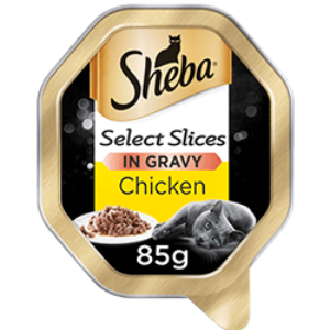 Sheba Tray Select Slices With Chicken In Gravy 85g