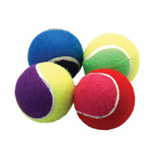Happy Pet Tennis Ball Assorted - 4 Pack (2.5")