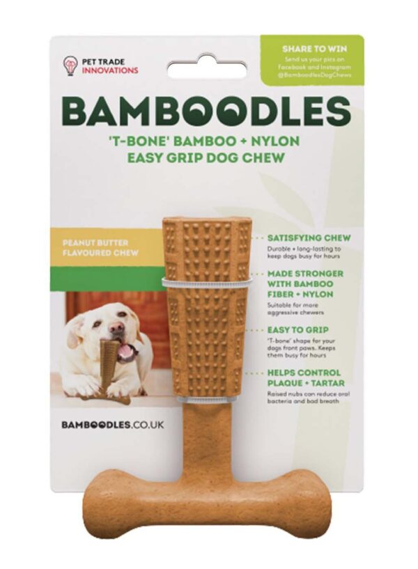 Bamboodles T-bone Peanut Butter Flavour - Medium (6")