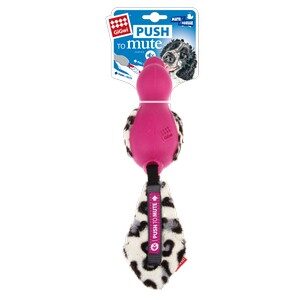 GiGwi Duck Push To Mute Plush Tail Pink