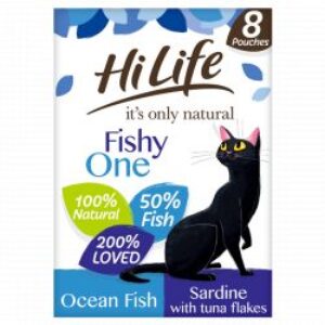 Hilife Its Only Natural Cat Pouch - The Fishy One In Jelly (8x70g)