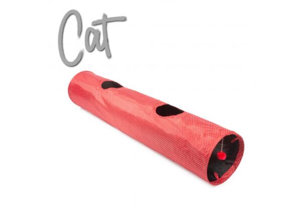 Acticat Play Tunnel - Red Polka (1.3m)