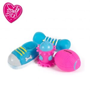 Ancol Small Bite Puppy Vinyl Selection Assorted 8cm 4pk