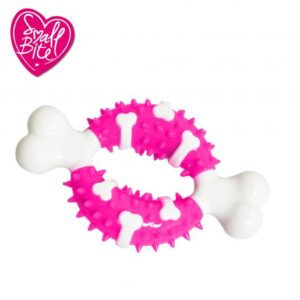 Ancol Small Bite Bone Teether Assorted Pink 12cm