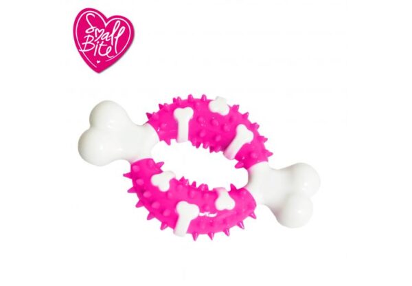 Ancol Small Bite Bone Teether Assorted Pink 12cm