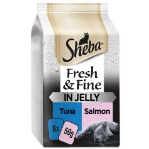 Sheba Fresh & Fine - Tuna & Salmon In Jelly (6x50g)