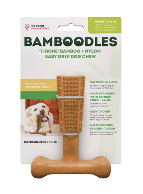 Bamboodles T-bone Peanut Butter Flavour - Small (4")