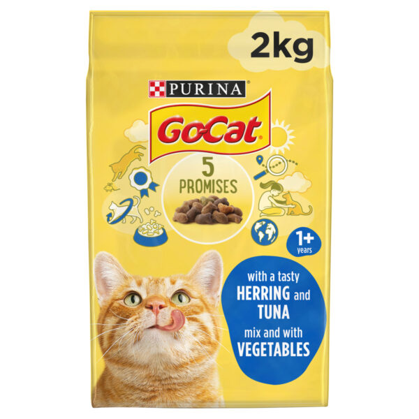 Go-Cat Adult Cat Food - Tuna, Herring And Veg (2kg)