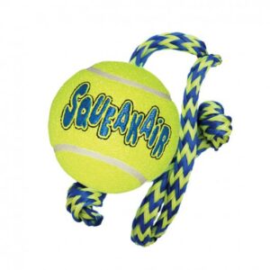 KONG Squeakair Tennis Ball With Rope - Medium