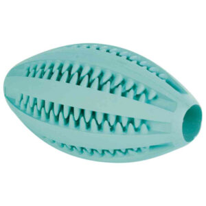 Denta Fun Rugby Ball Mint Flavour - Natural Rubber (11cm)