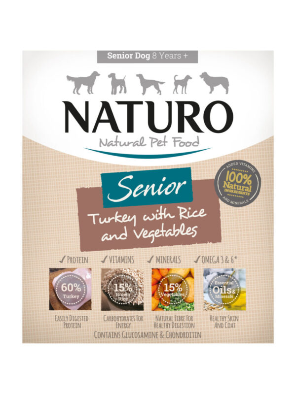 Naturo Senior Dog Tray - Turkey, Rice & Veg (400g)