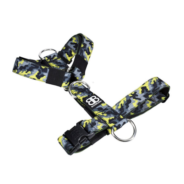 BullyBillows Tri Anti Pull Harness - Camo Lightning