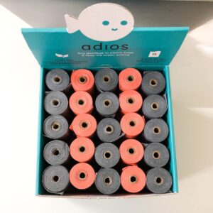 Adios Poo Bags Single Roll (15 Bags)