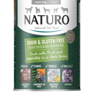 Naturo Adult Dog Cans - Duck & Blueberries (390g)