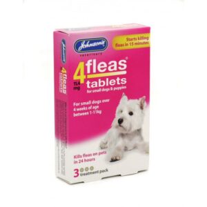 4fleas Tablets - Small Dogs & Puppies Upto 11kg (3 Tablets)