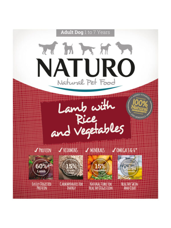 Naturo Adult Dog Tray - Lamb, Rice & Veg (400g)