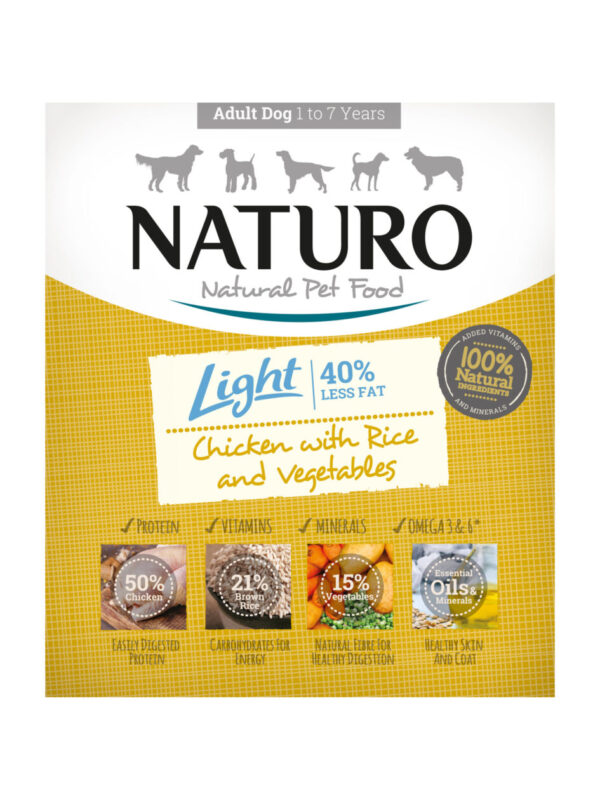 Naturo Adult Dog Tray Light - Chicken, Rice & Veg (400g)