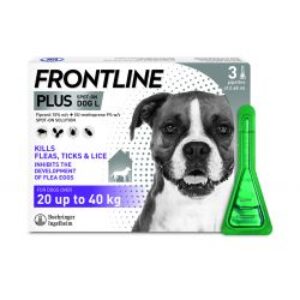 Frontline Plus Spot On - Large Dog 20-40kg (3 Pipettes)