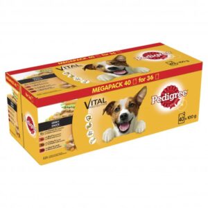 Pedigree Dog Pouches - Mixed Selection In Gravy (40x100g)