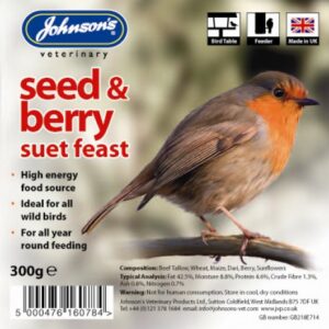 Wild Bird Suet Tray Seed & Berry 300g