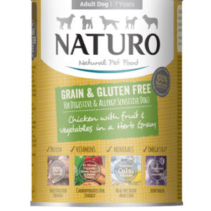 Naturo Adult Dog Cans - Chicken & Sweet Potato (390g)