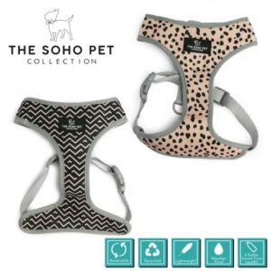 Ancol Soho Pet Collection Patterned Harness - Dalmatian/Zigzag