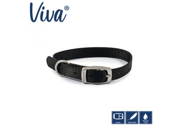 Ancol Viva Nylon Collar – Black