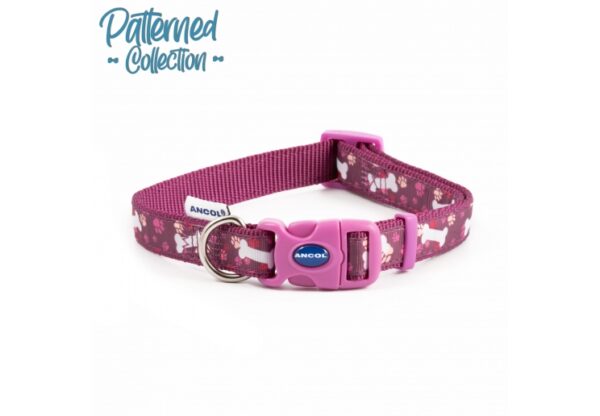 Collar & Lead – Purple Bone