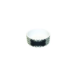 Happy Pet Chevron Pet Bowl Grey