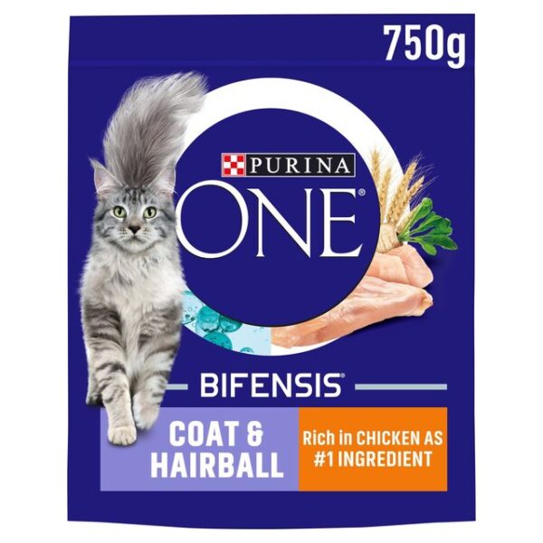 Purina One Coat And Hairball Adult Cat - Chicken (750g)