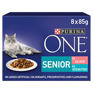Purina One 7+ Senior Cat - Mini Fillets In Gravy Salmon & Ocean Fish (8x85g)