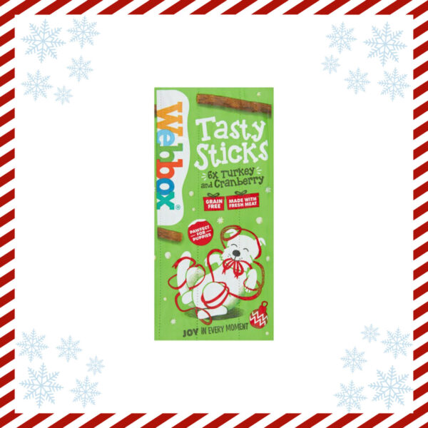 Webbox Festive Dog Sticks Turkey And Cranberry 6pack