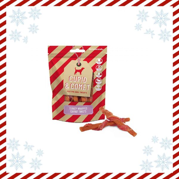 Rosewood Christmas Turkey Wrapped Carrot Twists (100g)